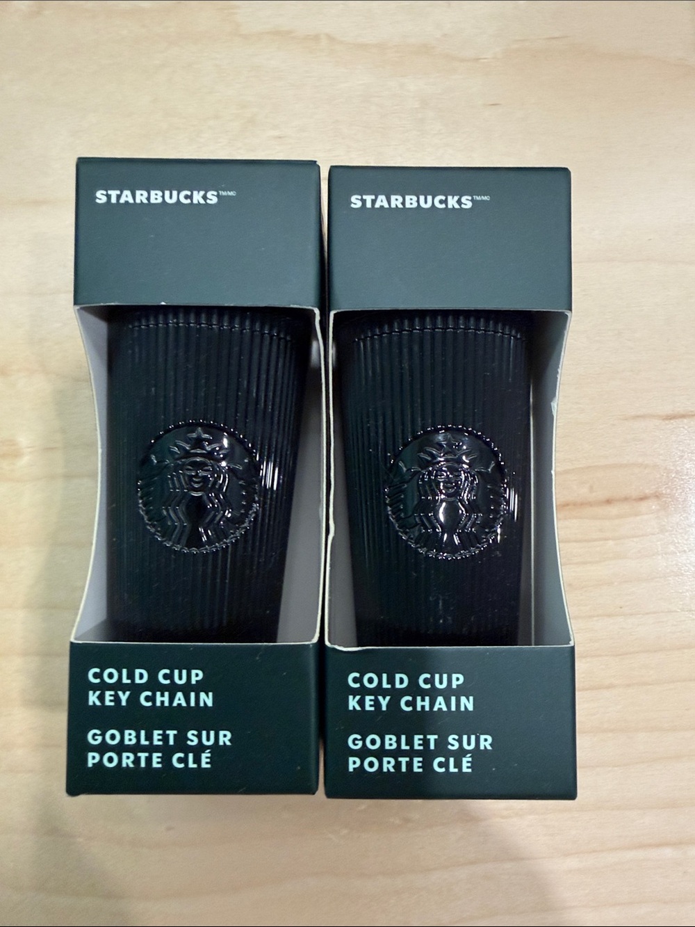 Starbucks Black Cold Cup Key Chain Duo